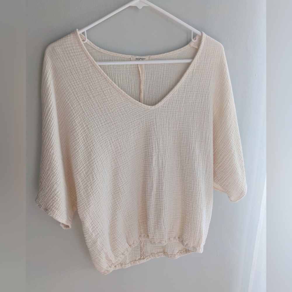 Suunday THE GAUZE DOLMAN TOP